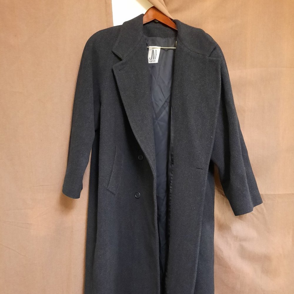 Jones New York Men's Wool Overcoat Gray